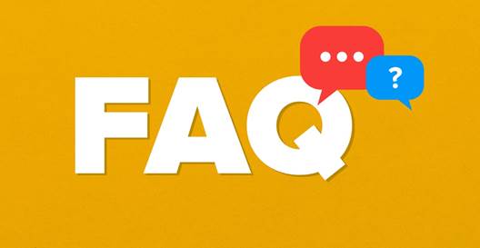 FAQ 글자와 물음표